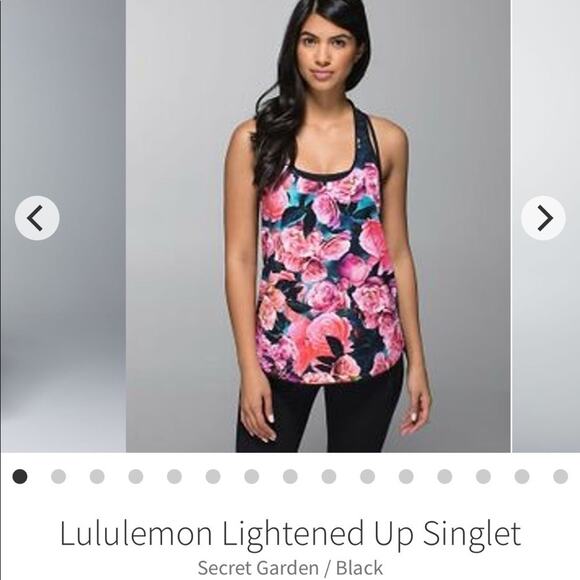 lululemon SECRET GARDEN Lightened Up Singlet - no size, most likely 4 - Picture 2 of 10